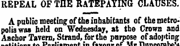 REPEAL OF THE RATEPAYING CLAUSES. A publ...