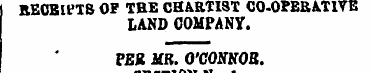 RECEIPTS OF TBE CHARTIST CO-OFEBA.T1TE L...