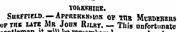 YORKSHIRE. ShKFFIMJK — AprREKKNHOS Q* TO...