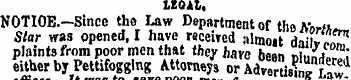 LlOit, NOTICE.—Since the Law Department ...