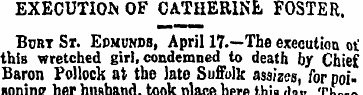 EXECUTION OF CATHERINE FOSTER . Btjbt St...