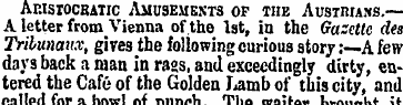 Ap.isioceatic Amusements of the Austriax...