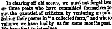 In clearing off old scores, we must not ...