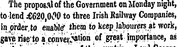 The proposal of the Government on Monday...