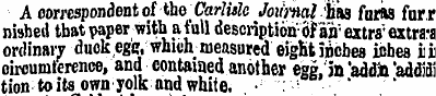 A correspondent of the Carlisle Journal ...