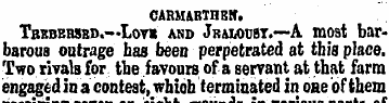 CARMARTHEN. Trebersed.—Lova and Jkalocst...