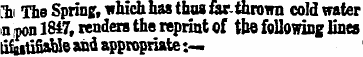 [hi The Spring, which has thus far-throw...