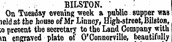 BILSTON. j On Tuesday evening week a pub...