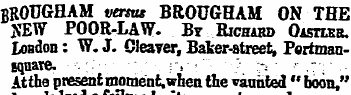 BROUGHAM versus BROUGHAM ON THE jfEW POO...
