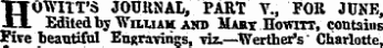 H©WITT'S JOURNAL, PART V., FOR JUNE, Edi...