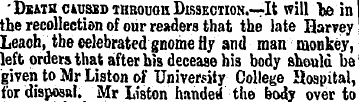 'Death caused throughDissEcnoN.-rlt will...