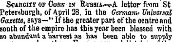 ScARCiir op Corn i.v Russia.—A letter fr...
