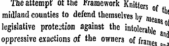 The attempt of the framework Knitters of...