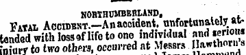 NOBTHOMBEBUND, Fatal AccroBST. -Anaccide...