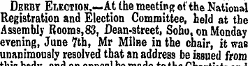 Derby Election.— At the meeting ofthe Na...