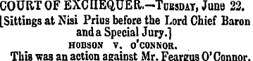 COURT OF EXCIIEQUER.-TUESDAT, June 22. [...