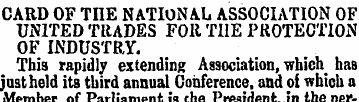 CARD OF TIIE NATIONAL ASSOCIATION OF UNI...