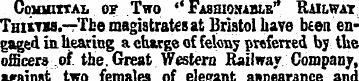 Coiuoital of Two «' Fashionable" Railwat...