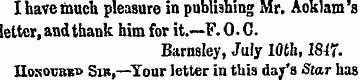 I have much pleasure in publishing Mr. A...