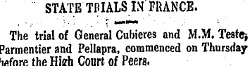 STATE TIUALS IN FUANCE. The trial of Gen...