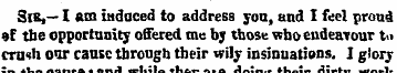 Sis,— I am induced to address you, and I...