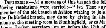 Dukinfield:—At a meeting o ( this brunch...