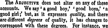 The Adjective does not alter on any of t...
