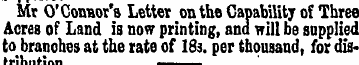 Mr O'Connor's Letter onthe Capability of...