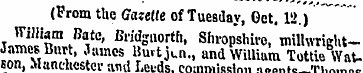 (From the Gazette of Tuesday, Get. 12.) ...