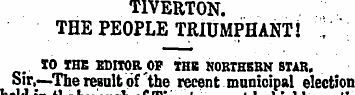 TIVERTON. THE PEOPLE TRIUMPHANT! ' , '' ...
