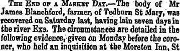 Thb Biro op a Market Day.—The body of Mr...