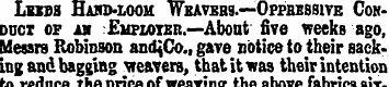 Lbkbs Habd-loom Weavers.—Oppressive Cond...