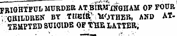 FRIGHTFUL MURDER ATBiRM^GHAM OF FOUR V C...
