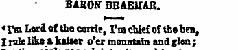 BARON BRAEUAB. «rm Lord of the corrie , ...