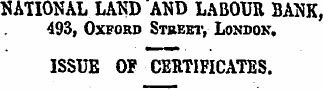NATIONAL LAND AND LABOUR BANK, 493, Oxfo...