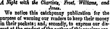 A Night with the Chartists, Frost, Willi...