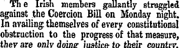 Th e Irish members gallantly struggled a...