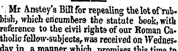\ Mr Anstey's BiRfor repealing thelotof'...