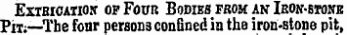 Extrication op Four Bowes from an Iron-stone Pit;—The four persons confined in the iron-stone pit,