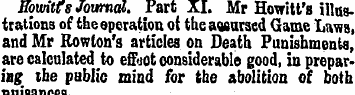 Bbwitfs Journal. Part XI. Mr Hewitt's il...