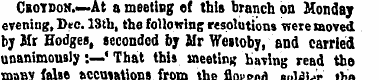 Ceotdon.— At a meeting ef this branch on...