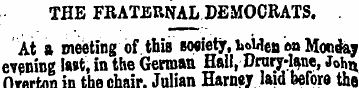 THE FRATERNAL DEMOCRATS. At a meeting of...