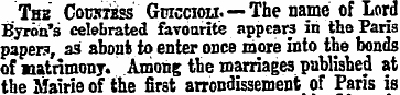 Thz Coubiess Gciccioij. —The name of Lor...