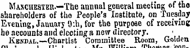MA.xciiESTEn.--The annnal general meetin...