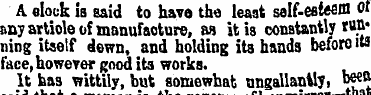 A elock ia said to have the least self-e...
