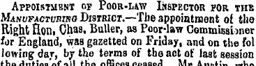 AppoiKTMBNT or Poor-law Inspector por th...