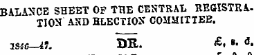 BALANCE SHEET OF THE CENTRAL REGISTRATIO...