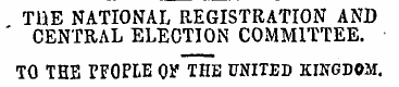 THE NATIONAL REGISTRATION AND CENTRAL EL...