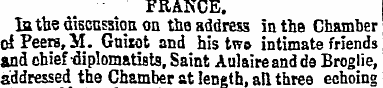 FRANCE, lathe discussion on the address ...