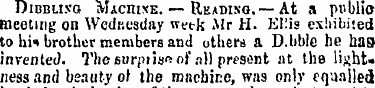 Didbli.vo Machine. — Reading. —At a publ...